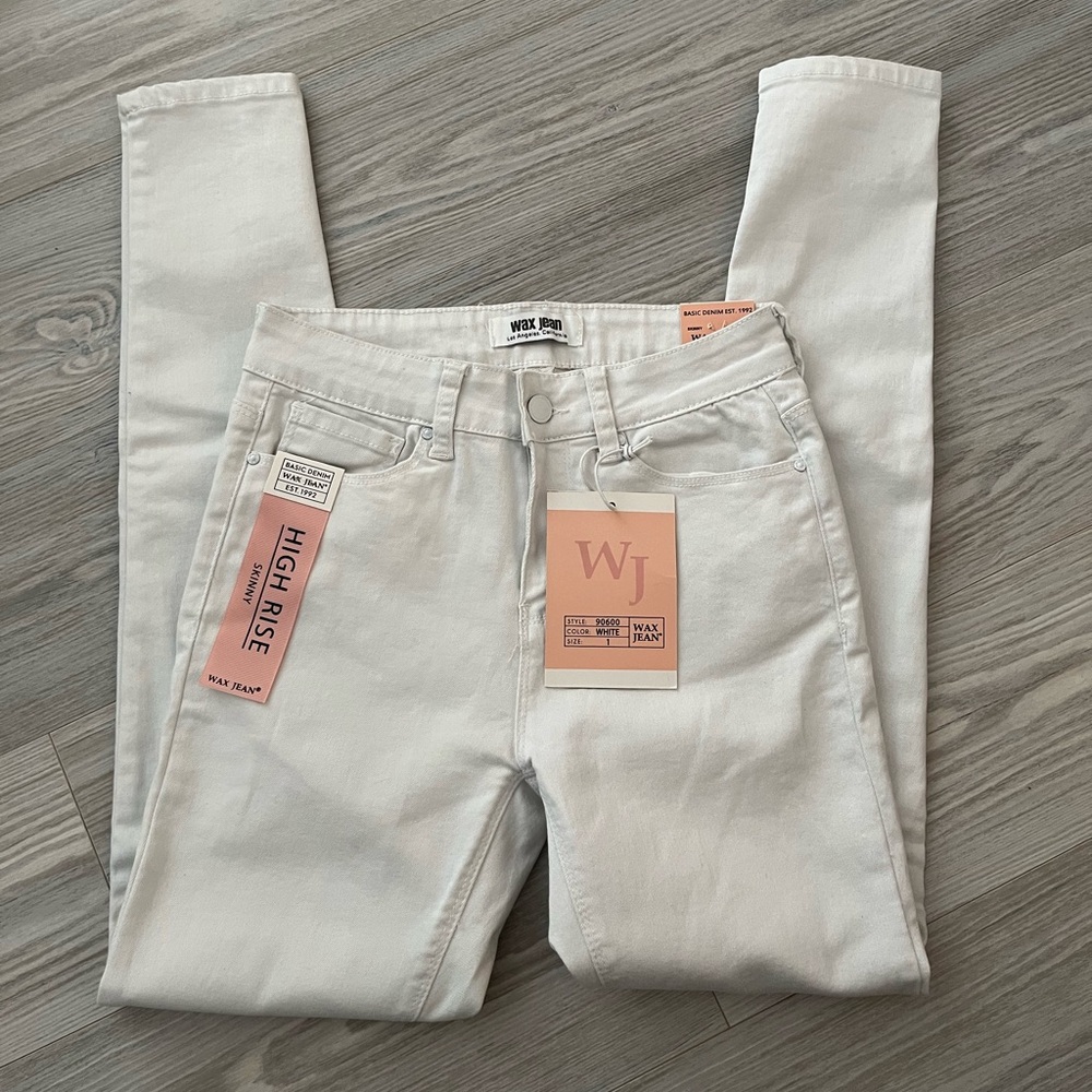Wax Jeans white skinny jeans